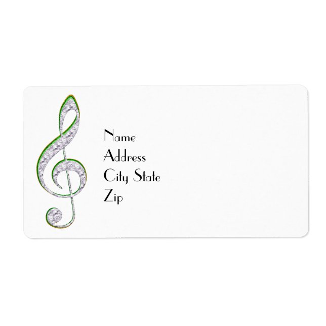 MUSIC Emerald and Diamond Treble Clef (Vorne)