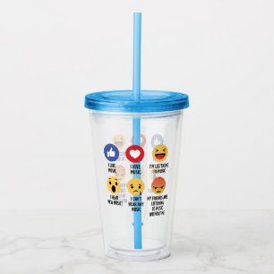Music Emojis Acryltrinkbecher