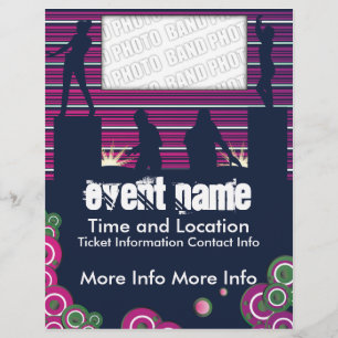 Music Event Flyer mit DJs und Tänzern