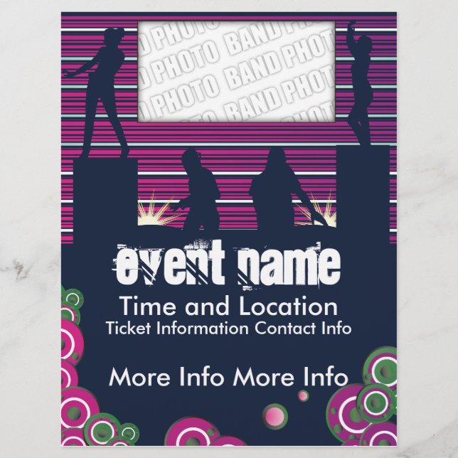 Music Event Flyer mit DJs und Tänzern (Vorne)