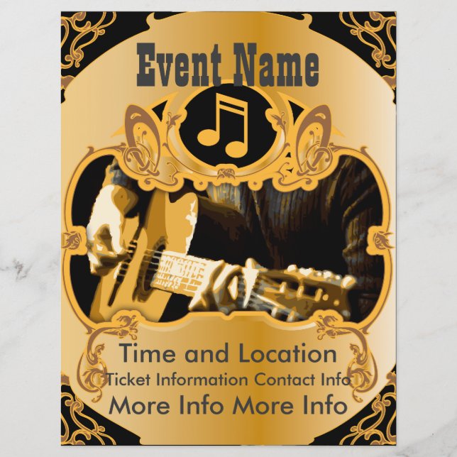 Music Event Vintag Gold Flyer (Vorne)