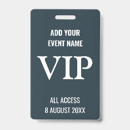 Music Festival Backstage Pass VIP Navy Blue Ausweis