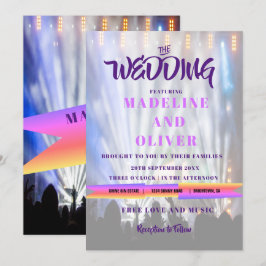Music Festival Bright Lights Hochzeitseinladung Einladung