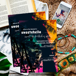 Music Festival | Ferris Wheel Palms Sweet 16  Einladung