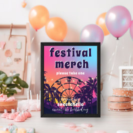 Music Festival | Sweet 16 Festival Merch Sign Poster
