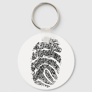 Music Fingerprint Schlüsselanhänger