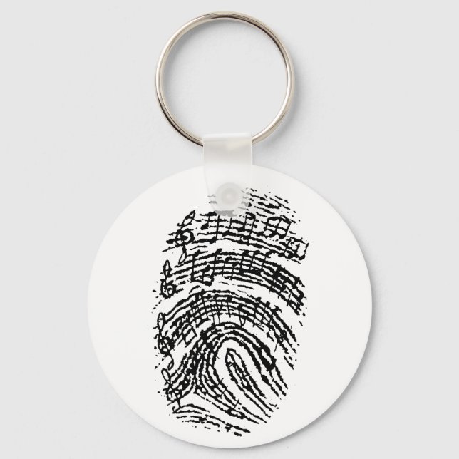 Music Fingerprint Schlüsselanhänger (Vorderseite)