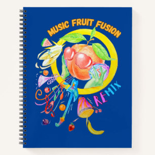 Music Frusion Fusion Designed Spiral Notebook Notizbuch