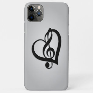 Music G Heart on Silver Case-Mate iPhone Hülle