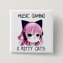 Music Gaming und Kitty Cat Anime Girl Button