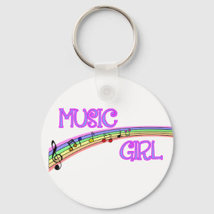 Music Girl Rainbow Schlüsselanhänger