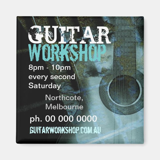 Music Gitarre Workshop Promo Magnet (Vorne)