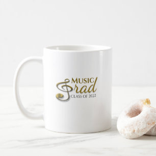 Music Grad Gold Treble Clef Abschluss Sänger  Kaffeetasse