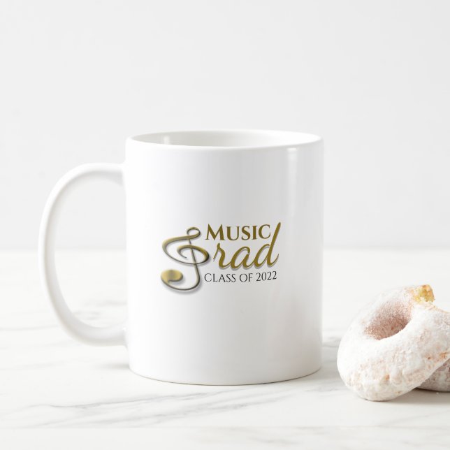 Music Grad Gold Treble Clef Abschluss Sänger  Kaffeetasse (Mit Donut)