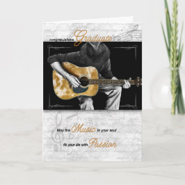 Music Graduate Herzlichen Glückwunsch Gitarrist Karte