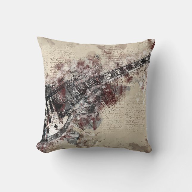 Music Grunge Decorative Kissen (Vorderseite)