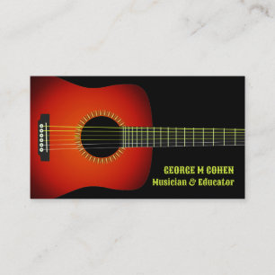 Music Guitar Business Card Visitenkarte