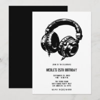 Music Headphones Dance Party DJ Geburtstagsparty