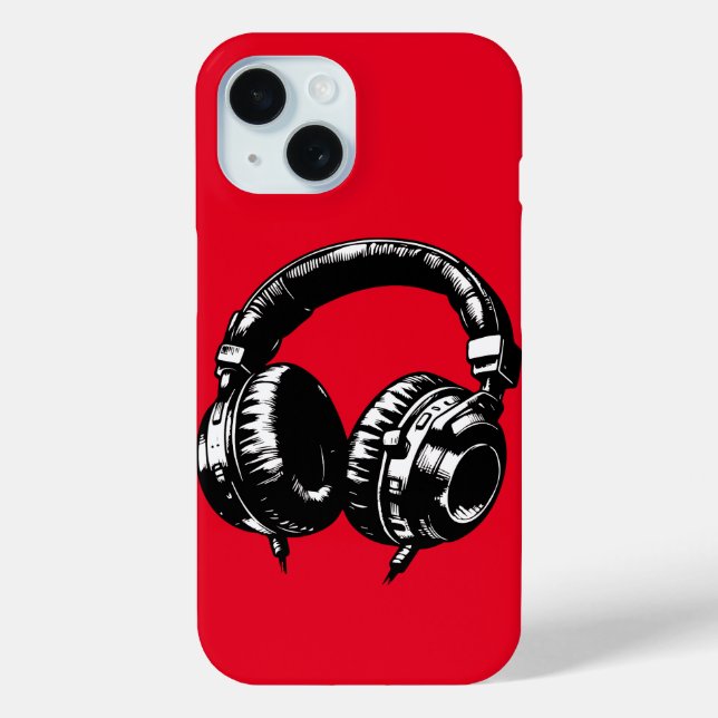 Music Headphones DJ Birthday Party Case-Mate iPhone Hülle (Rückseite)