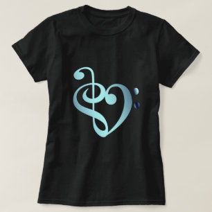 Music Heart Blue Sky in Lieben T-Shirt