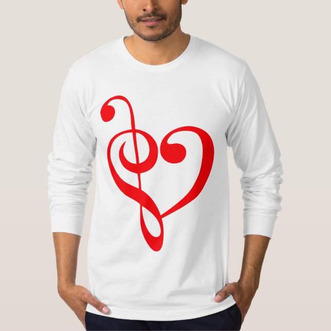Music Heart Red T-Shirt (Vorderseite)