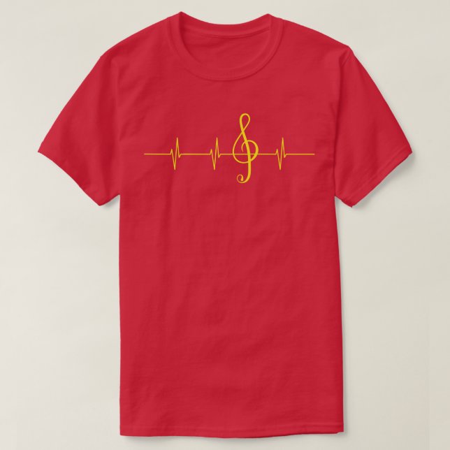 Music Heartbeat Pulcian Clef T-Shirt (Design vorne)
