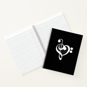 Music Herz - Ich liebe Musik Notizbuch