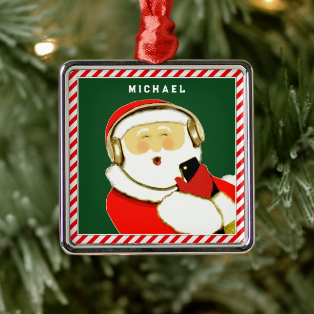 Music Hip Hop Weihnachten Ornament Aus Metall (Baum)