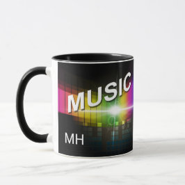 Music Illustration benutzerdefinierte Monogramm-Ta Tasse