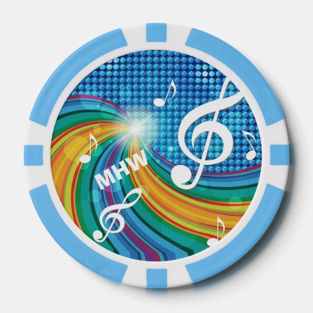 Music Illustration - kundenspezifische Poker-Chips Pokerchips (Vorderseite)