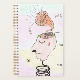 "Music in my head" Postcard Planer