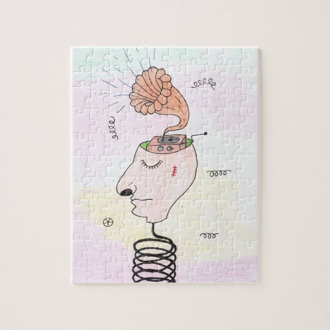 "Music in my head" Postcard Puzzle (Vertikal)