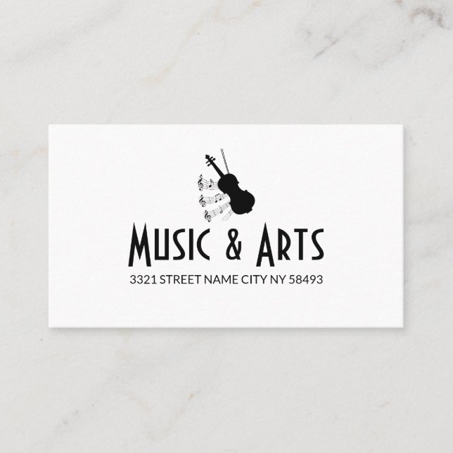Music Instructor  Business Card Visitenkarte (Vorderseite)