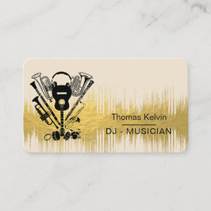 Music Instruments Event Organizer DJs Player Visitenkarte