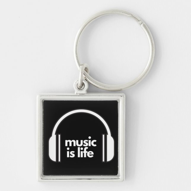 Music is Life Keyring Schlüsselanhänger (Vorne)
