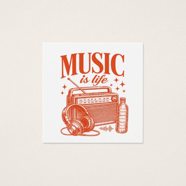 Music Is Life Vintage Design (Vorderseite)