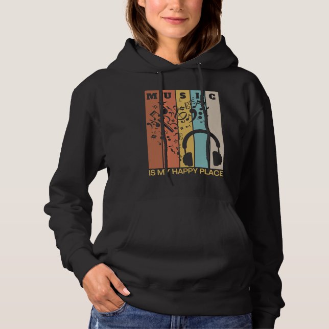 Music is My Happy Place Musician  Artists Singer   Hoodie (Vorderseite)
