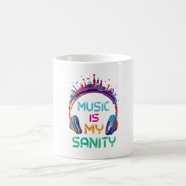 Music Is My Sanity Coffee Mug Kaffeetasse (Mittel)