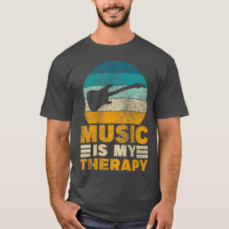 Music Is My TherapyFunny Instrument Electric Bass T-Shirt