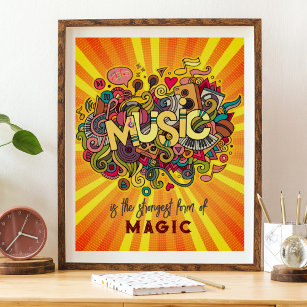 MUSIC ist die stärkste Form der Magie Poster