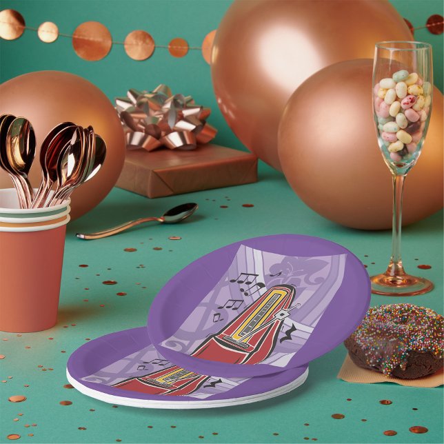 Music Jukebox Paper-Teller Pappteller (Von Creator hochgeladen)