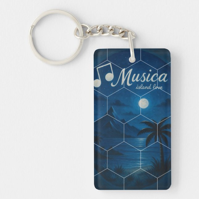 Music Keychain, Island Vibes Schlüsselanhänger (Vorderseite)