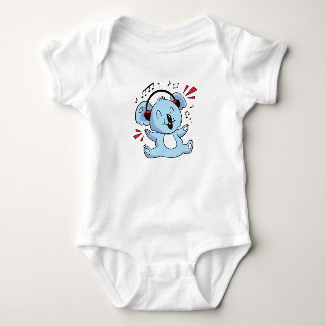 Music Koala Baby Strampler (Vorderseite)
