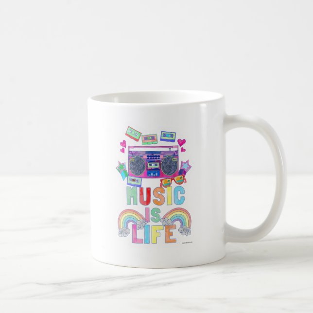 Music Life Epic Fun Music Cartoon Statement Tasse (Rechts)