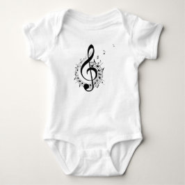 Music Logo Art Design Baby Bodysuit Strampler