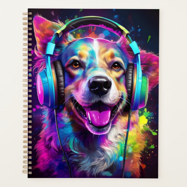 Music lover dog  planer (Vorderseite)