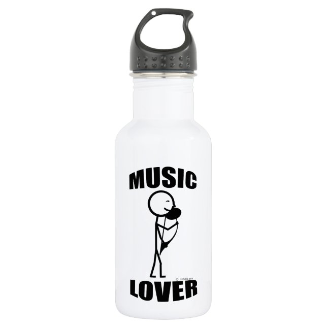 Music Lover Edelstahlflasche (Vorderseite)