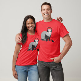 Music Lover Ferret Mens T-Shirt