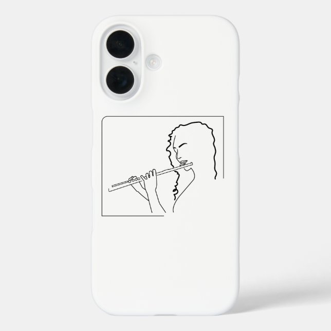 Music Lover, Flute Player,  Case-Mate iPhone Hülle (Rückseite)