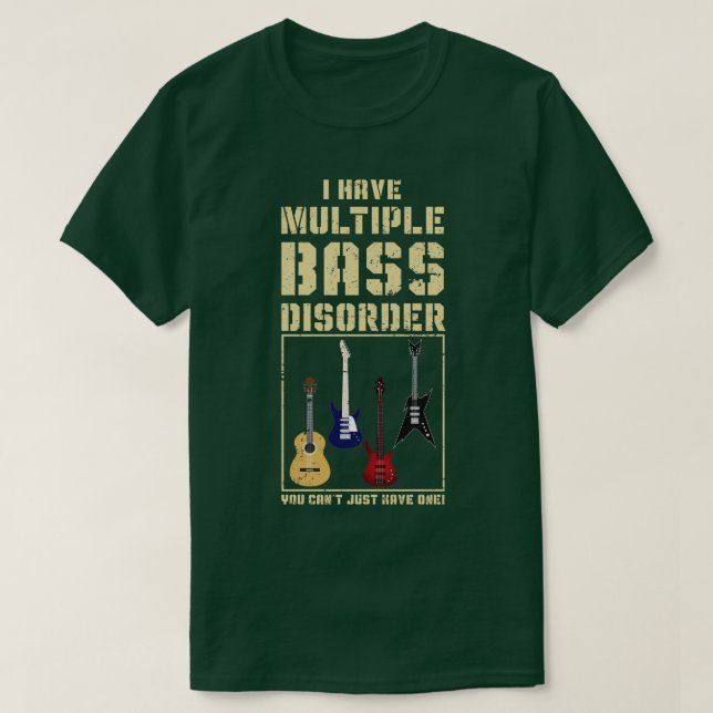 Music Lover Funny Bass Player Geschenk Bass Gitarr T-Shirt (Design vorne)